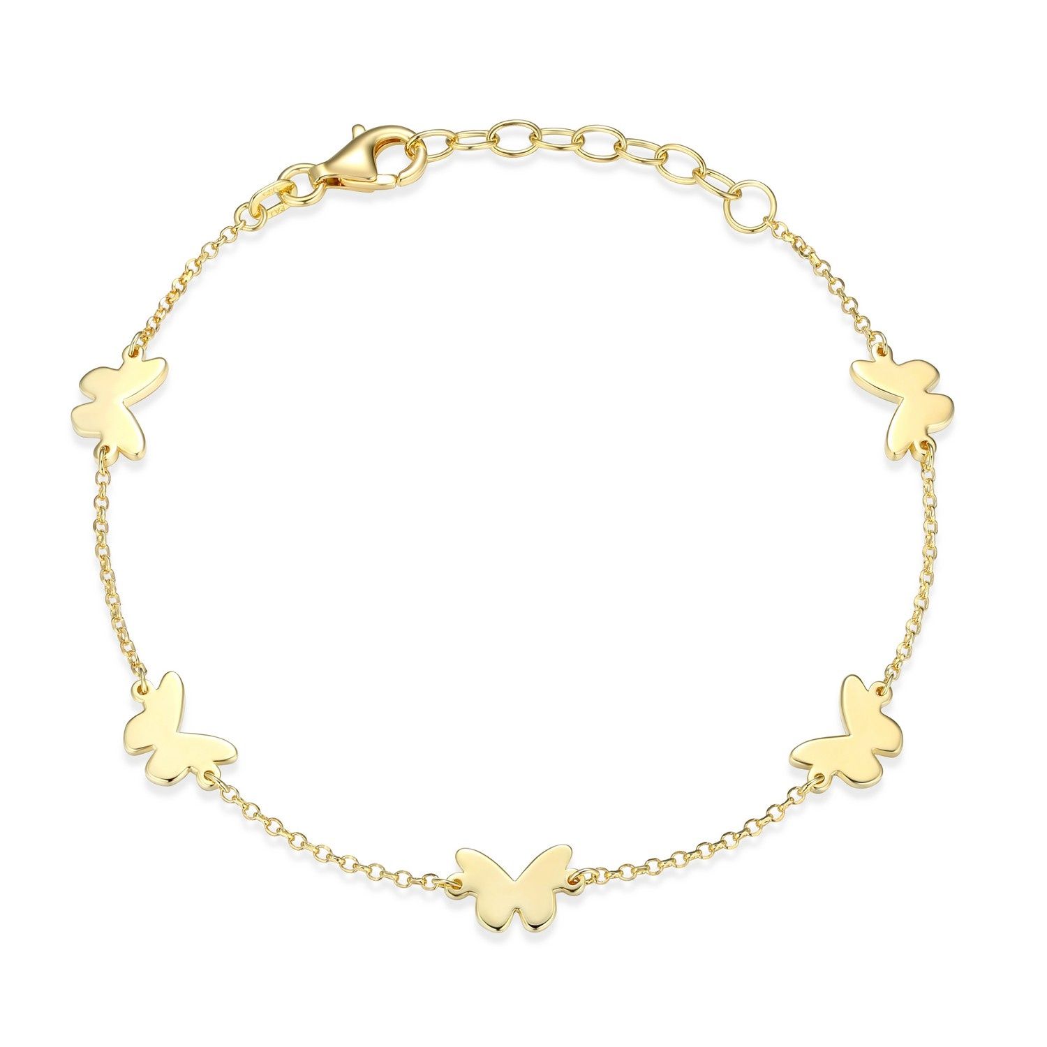 Reign Sterling Gold Plated Butterfly Bracelet 31ADSSA04Q