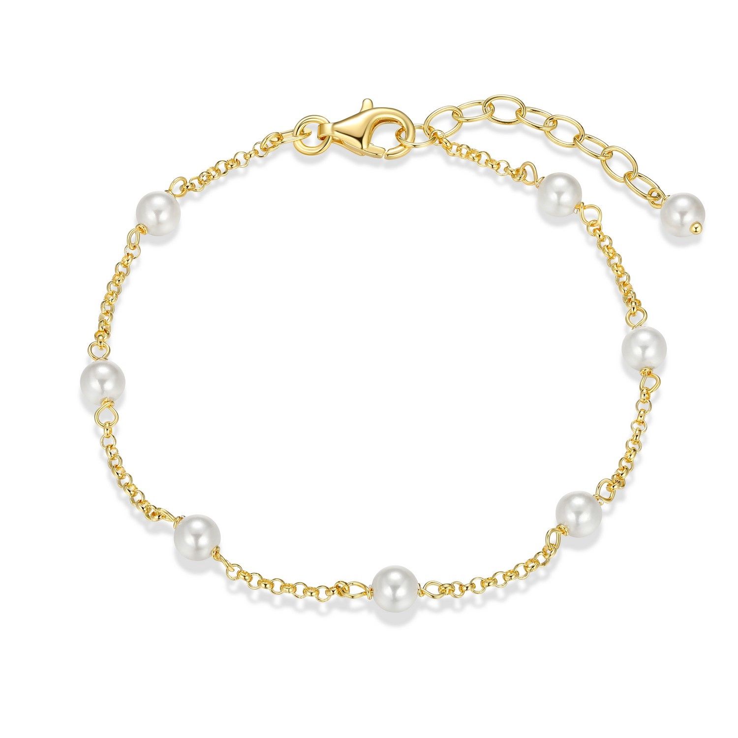 Reign Sterling Gold Plated Pearl Bracelet 31ACY8BG4Q