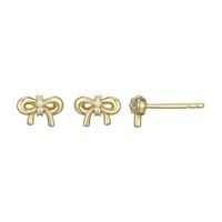 Reign Sterling Gold Plated Bow Earrings 32AW120000