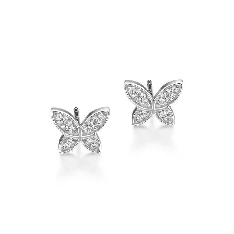 Reign Sterling Silver Large Butterfly Earrings R2AQS20000