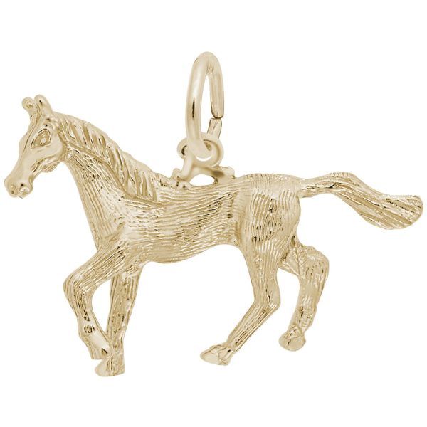Nuco Charm Gold Plated Trotting Horse 0174