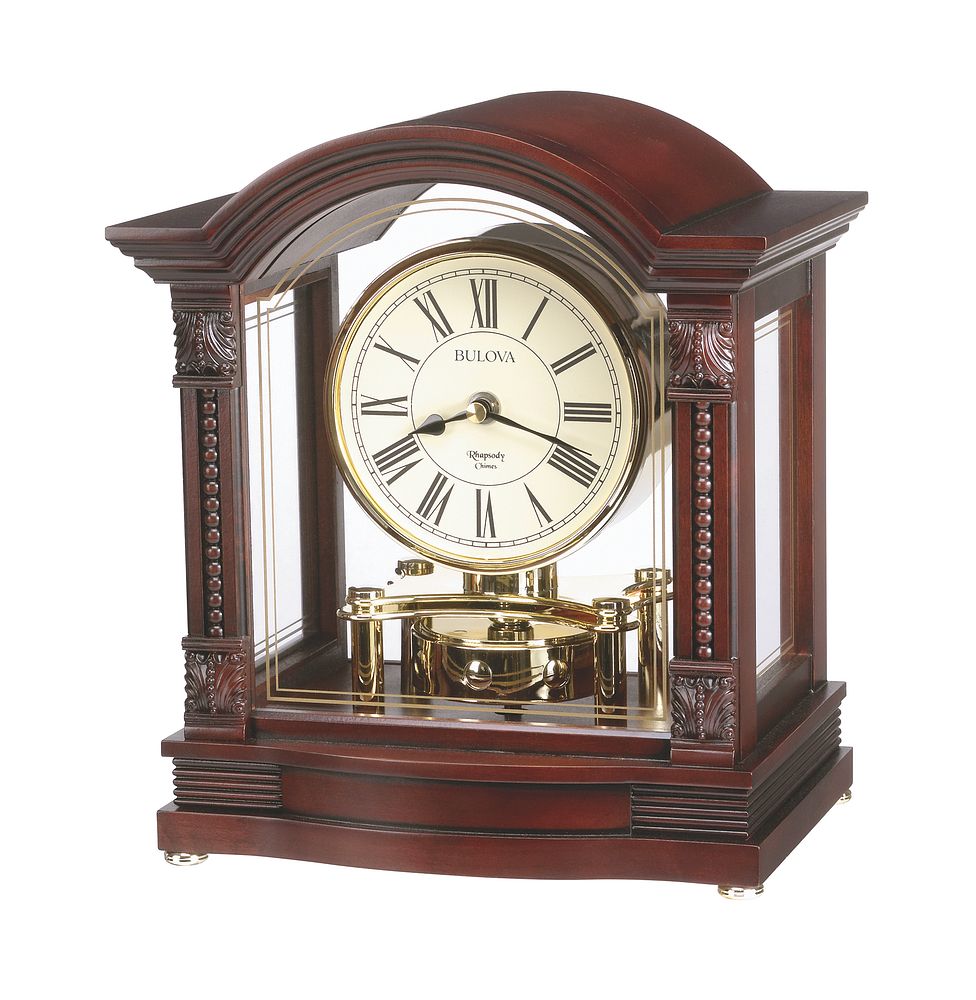 Bulova Bardwell Walnut Anniversary Clock B1987