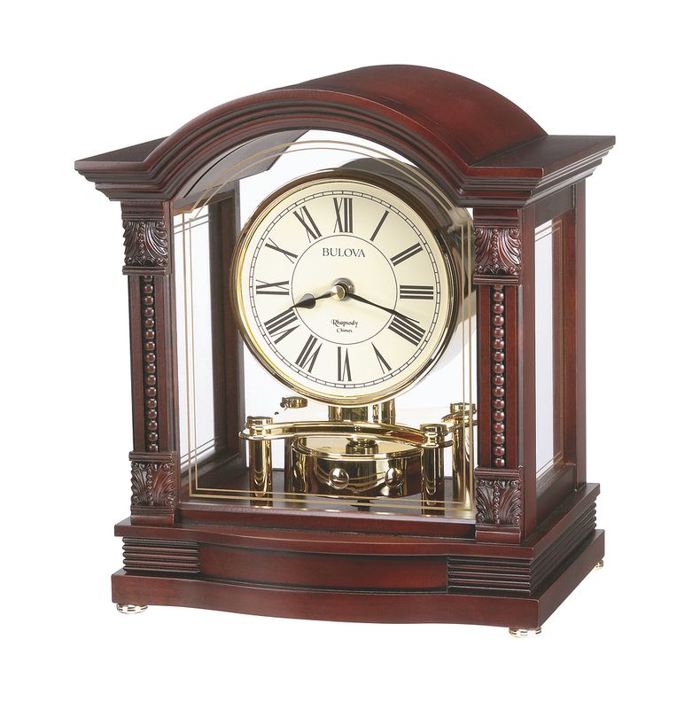Bulova Bardwell Walnut Anniversary Clock B1987