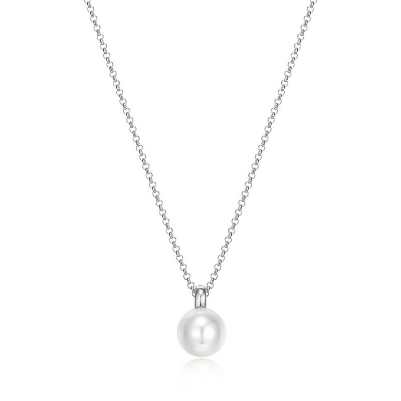 ELLE Sterling Silver Simpatico White Shell Pearl Necklace R0LBTLBG46
