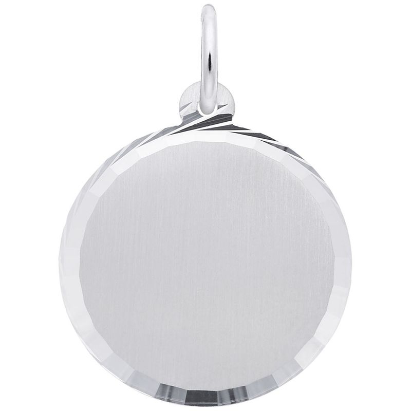 Nuco Charm Sterling Silver Diamond Cut Disc 2787