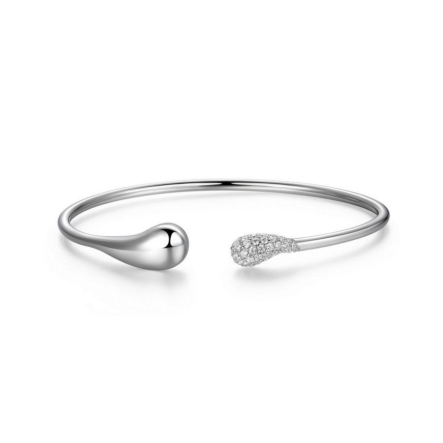 ELLE Sterling Silver Raindrop Bangle Cuff R1LAPX00ER