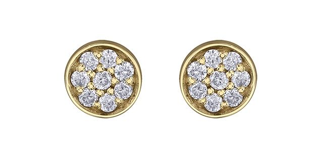 Corona Diamond 10KY .08TW Earrings EE4503