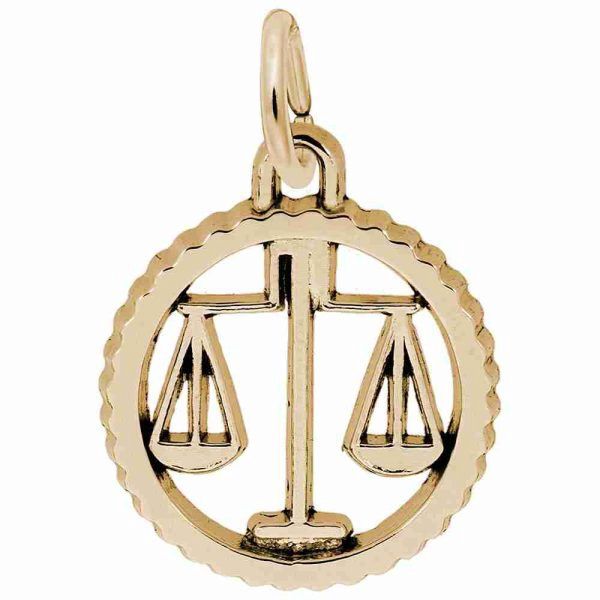Nuco Charm Gold Plated Sterling Libra  4549