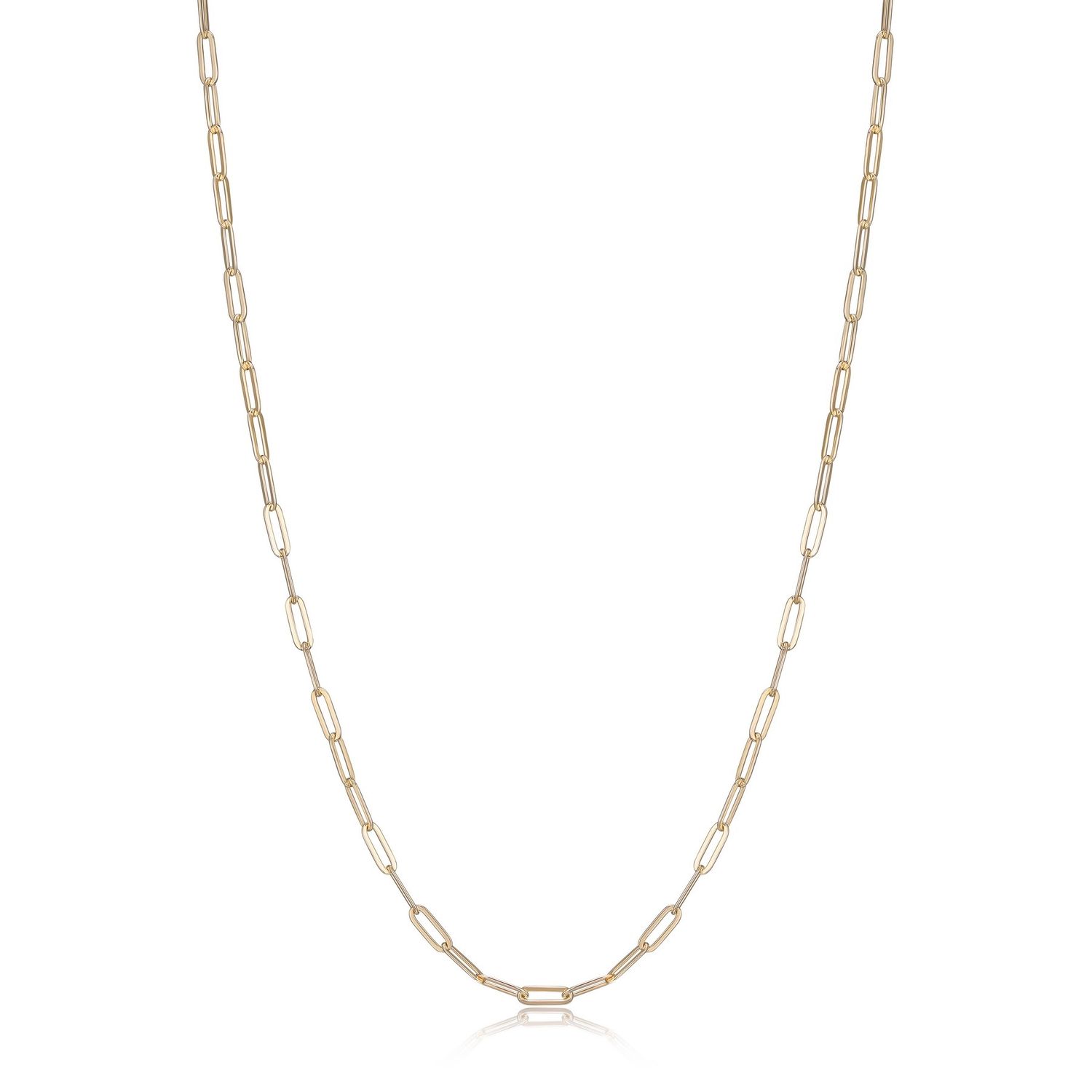 Charles Garnier Sterling Gold Plated Paper Clip Necklace  S0U0DQA024