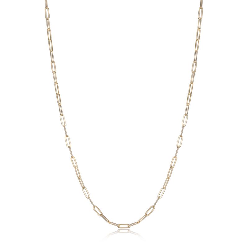 Charles Garnier Sterling Gold Plated Paper Clip Necklace  S0U0DQA024