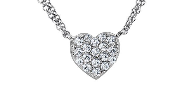 Corona Diamond Sterling Silver .12TW Necklace NN217