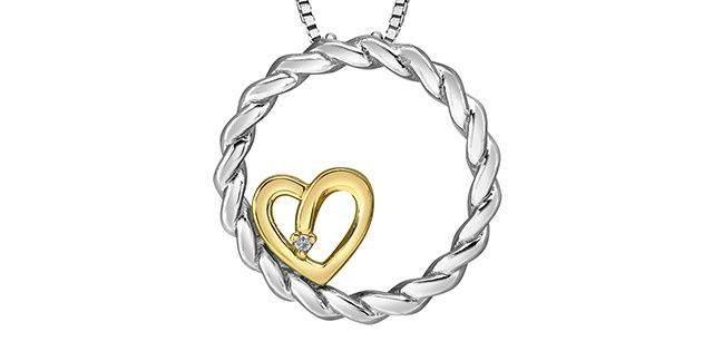 Corona Diamond 10KY .005TW Sterling Silver Necklace PP4866