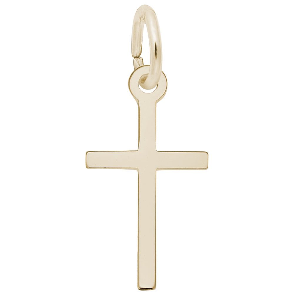 Nuco Charm 10KY Small Thin Cross 4915YG