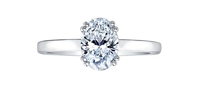 Maple Leaf 18KPD .80TW Diamond Engagement Ring R30857 Circle of Love