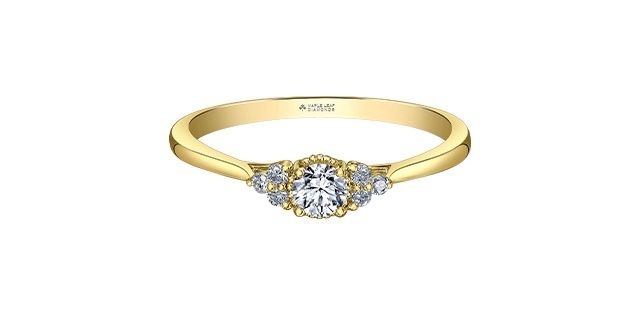 Maple Leaf 10KY .25TW Diamond Engagement Ring R31536