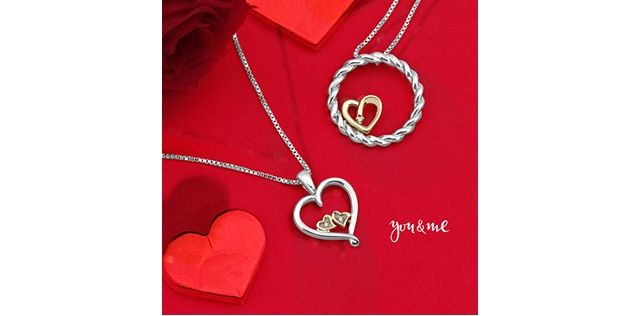 Corona Diamond 10KY &amp; Sterling Silver .01TW Necklace PP4865