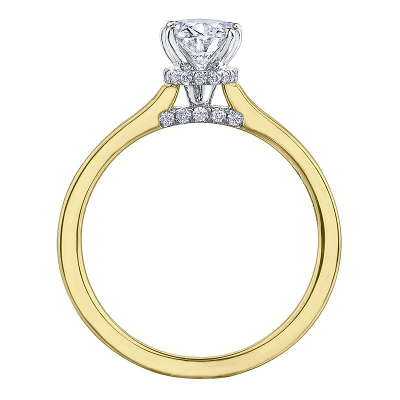 Maple Leaf 18KYW 1.10TW Diamond Engagement Ring R30857 Circle of Love
