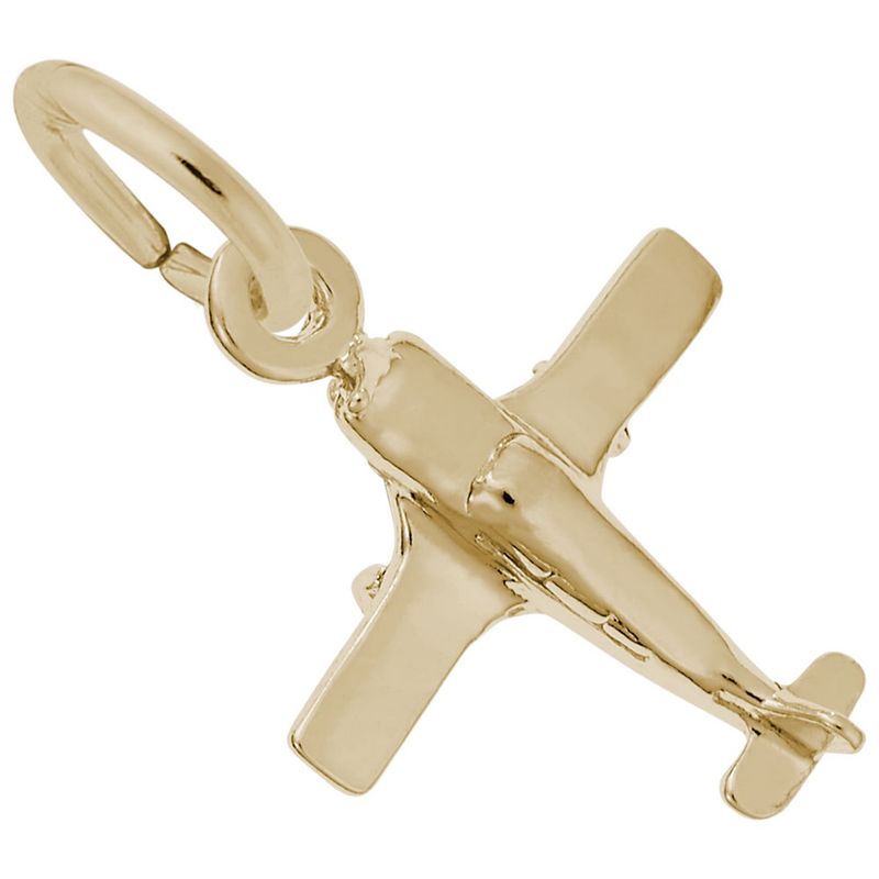 Nuco Charm Gold Plated Airplane Piper Cherokee 2443GP