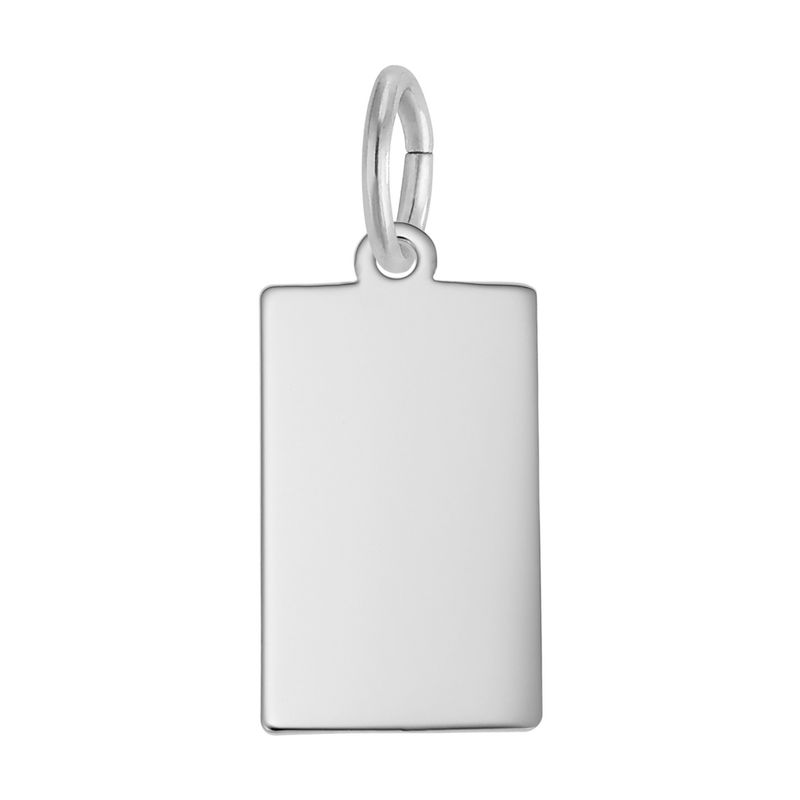 Nuco Charm 14KW Small Rectangle Dog Tag 6184