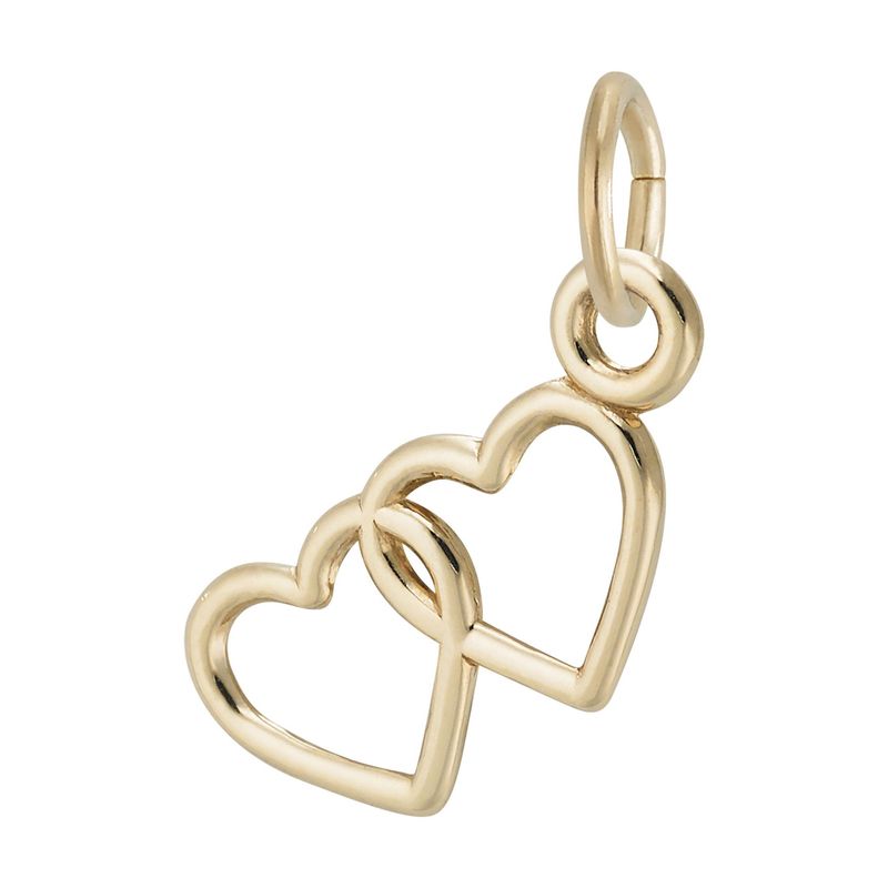 Nuco Charm 14KY Double Heart 1913