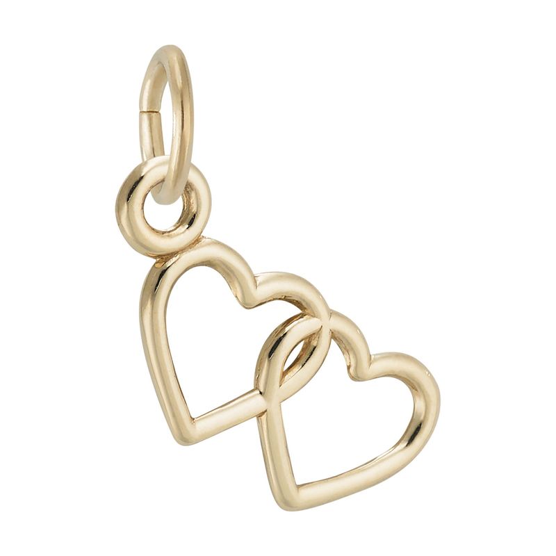 Nuco Charm 14KY Double Heart 1913