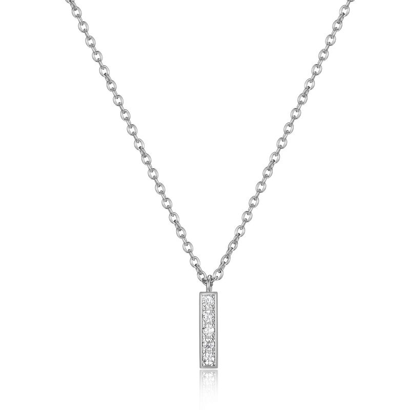 Reign Sterling Silver Mini Stick Cubic Zirconia Necklace R0A7JX0014