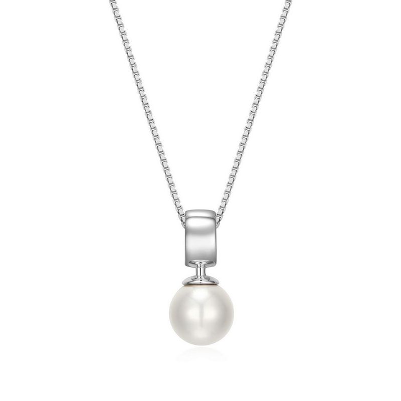 ELLE Sterling Silver Pearl Necklace 63L125BG02