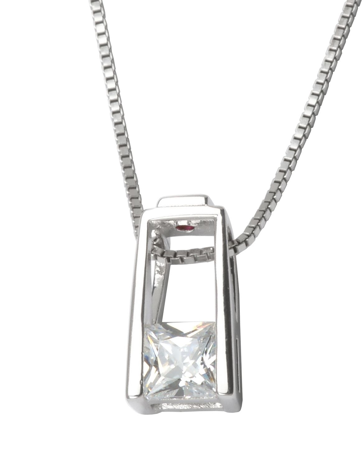 ELLE Sterling Silver Cubic Zirconia Necklace 63L0030032