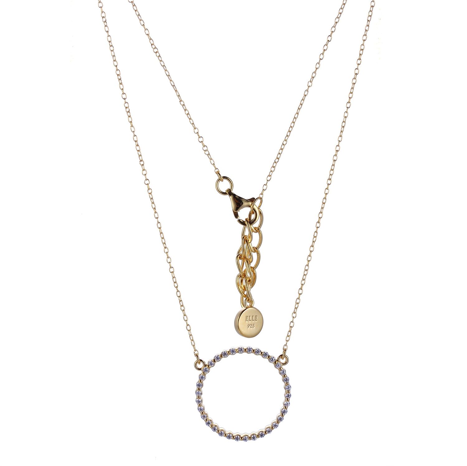 ELLE Sterling Gold Plated Rodeo Drive Circle Cubic Zirconia 30LB3S0048