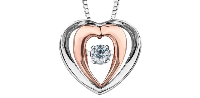 Corona Pulse Diamond 10KWR .09TW Necklace PP3117
