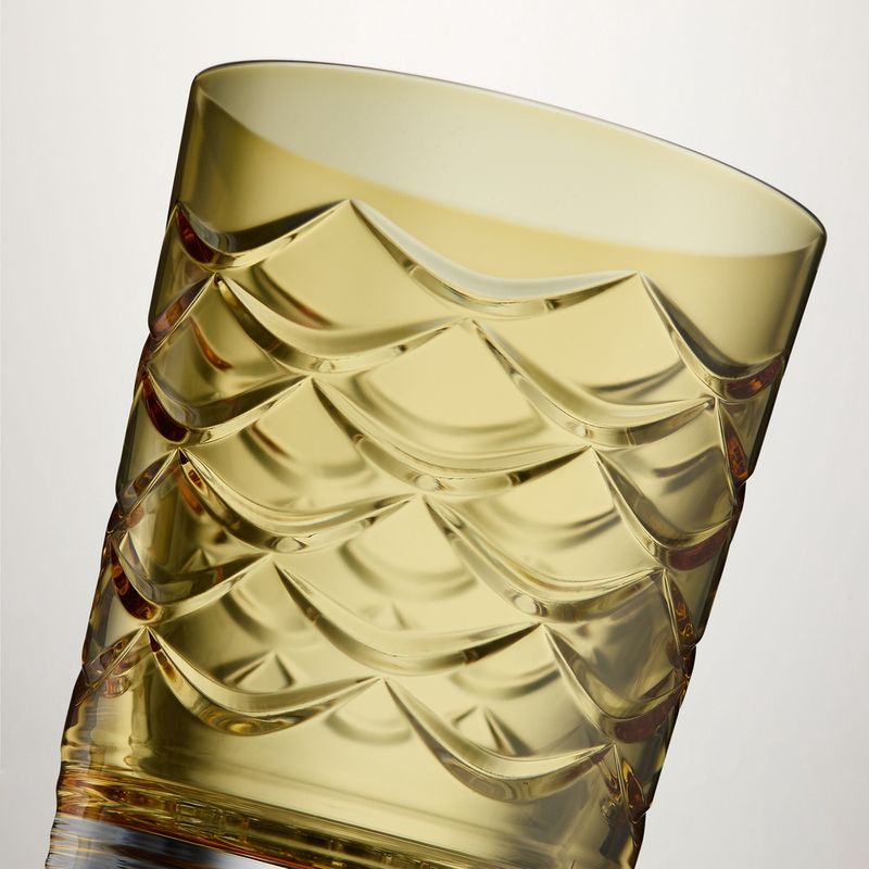 Winter Wonders Double Old Fashioned Pinecone Coloured Amber Waterford
