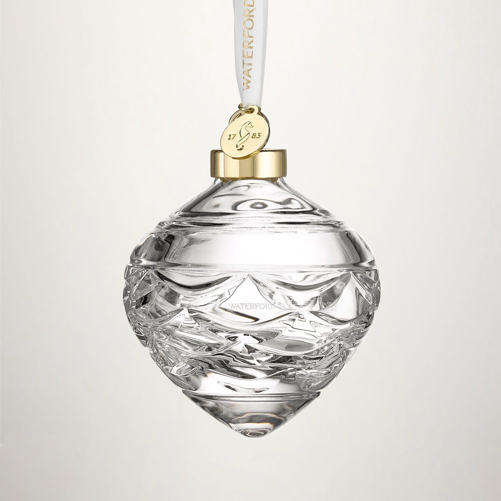Winter Wonders Bauble Pinecone Clear Waterford