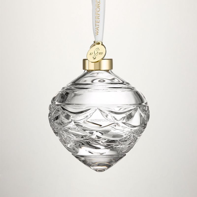 Winter Wonders Bauble Pinecone Clear Waterford