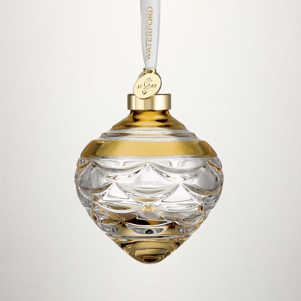 Winter Wonders Bauble Pinecone Colour Amber Waterford