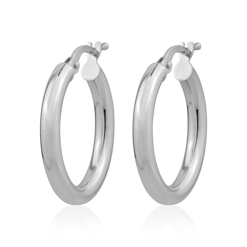 Flica 14KW Plain Hoop Earrings ETT1030-15
