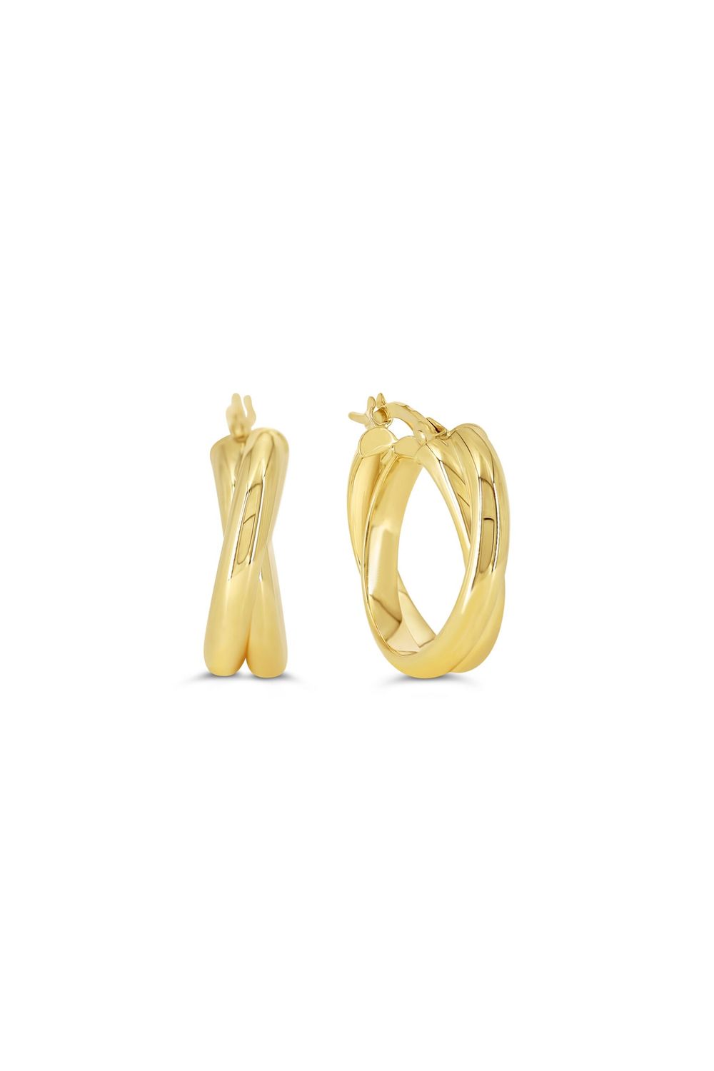 Bella Earring 10KY Two Twist Hoop 1021I