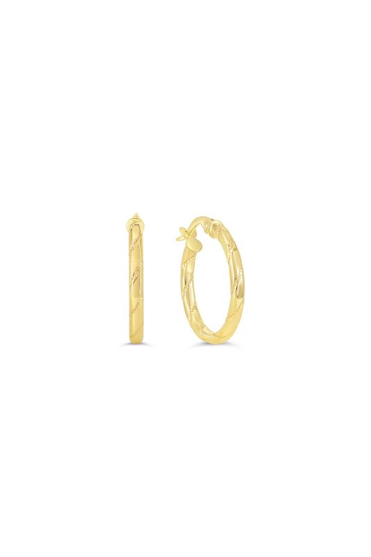 Bella Earrings 10KY Design Hoop 1026I