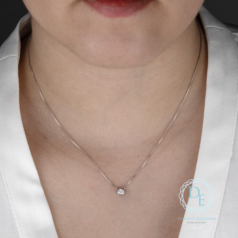 Lab Diamond Sterling Silver .15TW Necklace NN308 Diamond Evolution