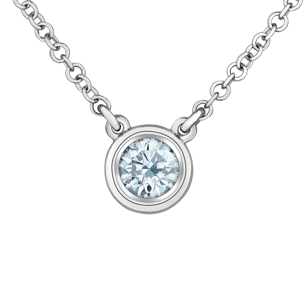 Lab Diamond Sterling Silver .15TW Necklace NN308 Diamond Evolution