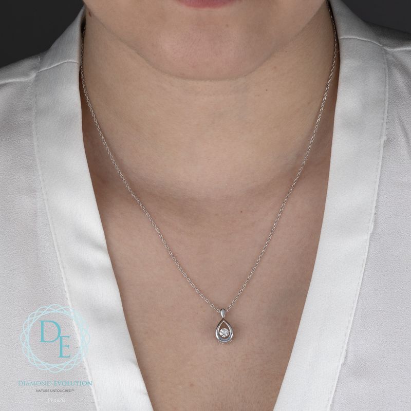 Lab Diamond Sterling Silver .18TW Necklace PP4870 Diamond Evolution