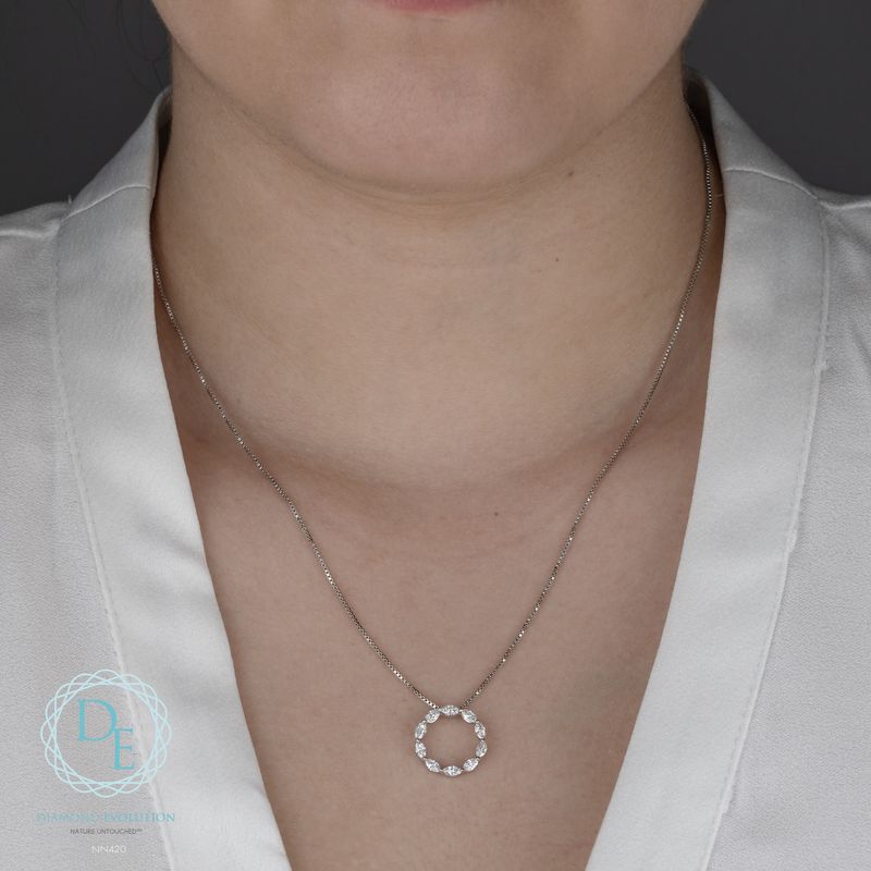 Lab Diamond Sterling Silver .50TW Necklace NN420 Diamond Evolution