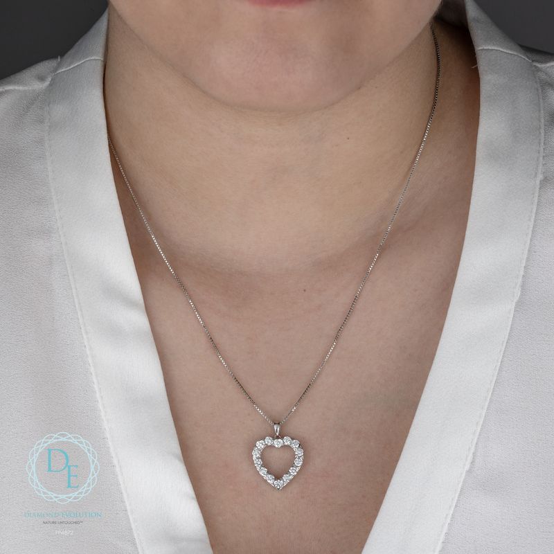 Lab Diamond Sterling Silver 1.00TW Necklace PP4872 Diamond Evolution