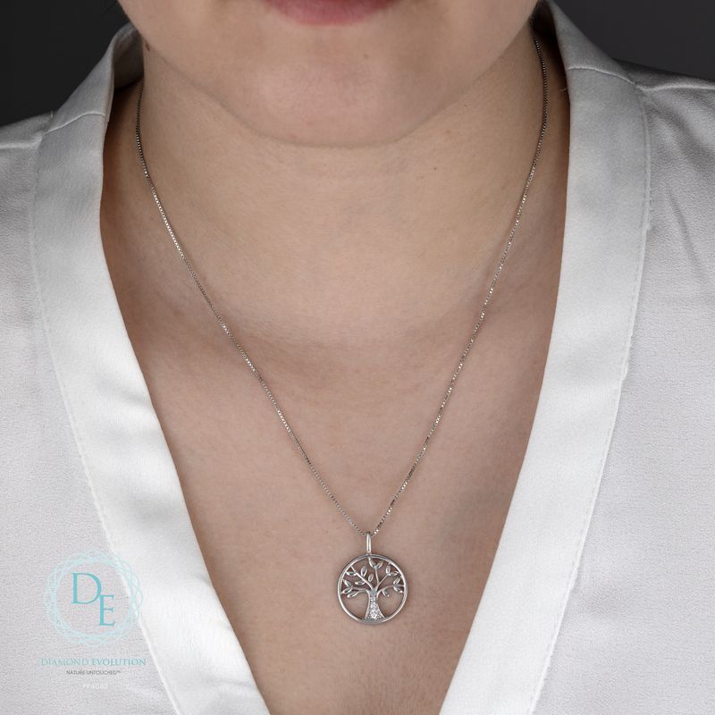 Lab Diamond Sterling Silver .08TW Necklace PP4882 Diamond Evolution