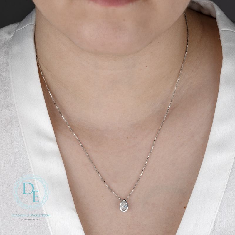 Lab Diamond Sterling Silver .08TW Necklace PP4883 Diamond Evolution