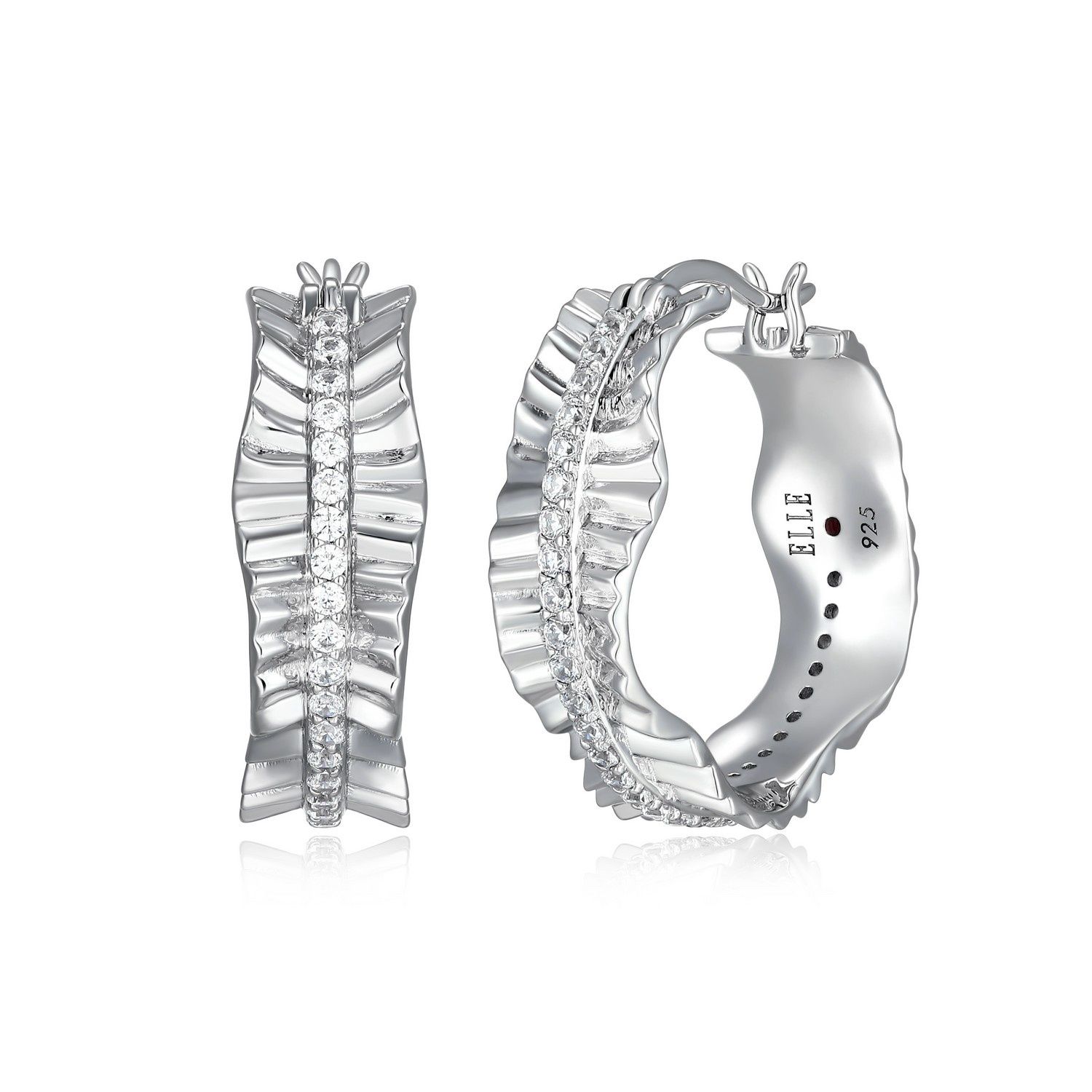 ELLE Sterling Earrings Breeze Hoops R2LCUW000K