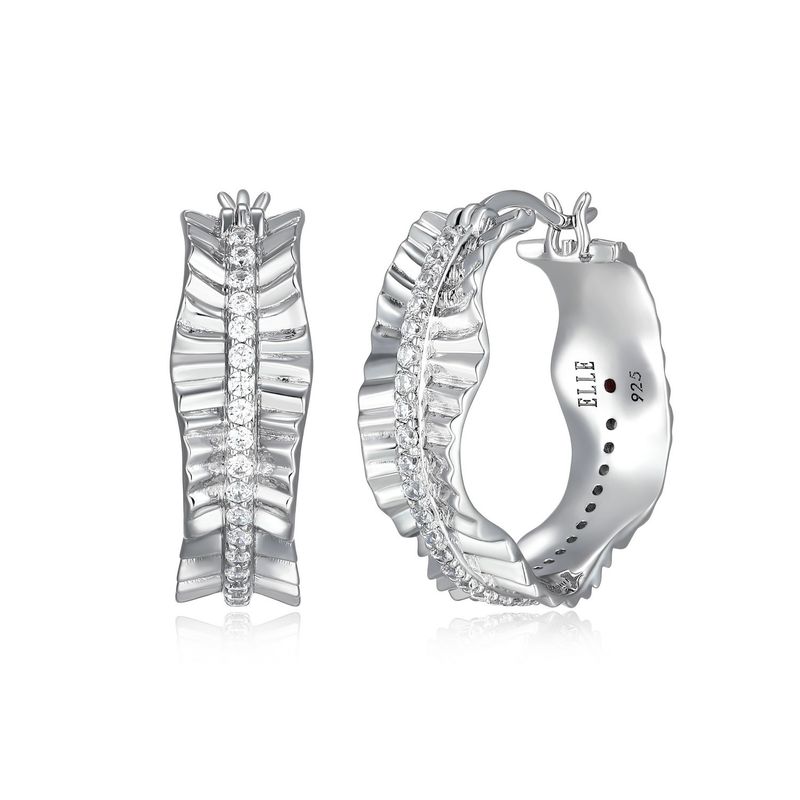ELLE Sterling Earrings Breeze Hoops R2LCUW000K
