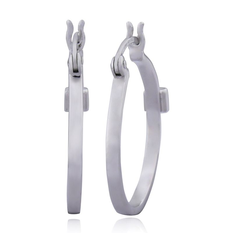 ELLE Sterling Earrings Small Square Tube R2LAGPA00Q
