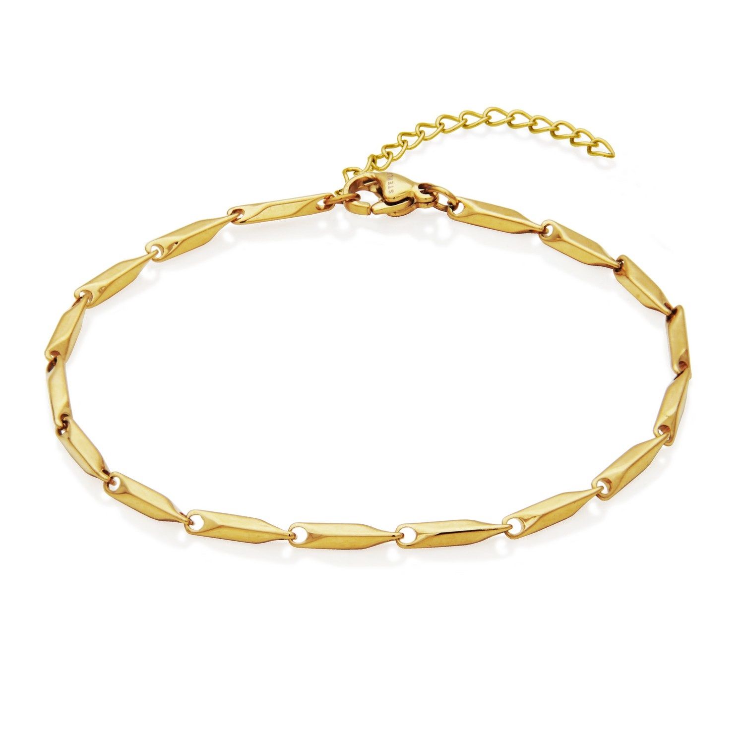 SteelX Stainless Gold Plated Diamond Link Bracelet T1XJ820270