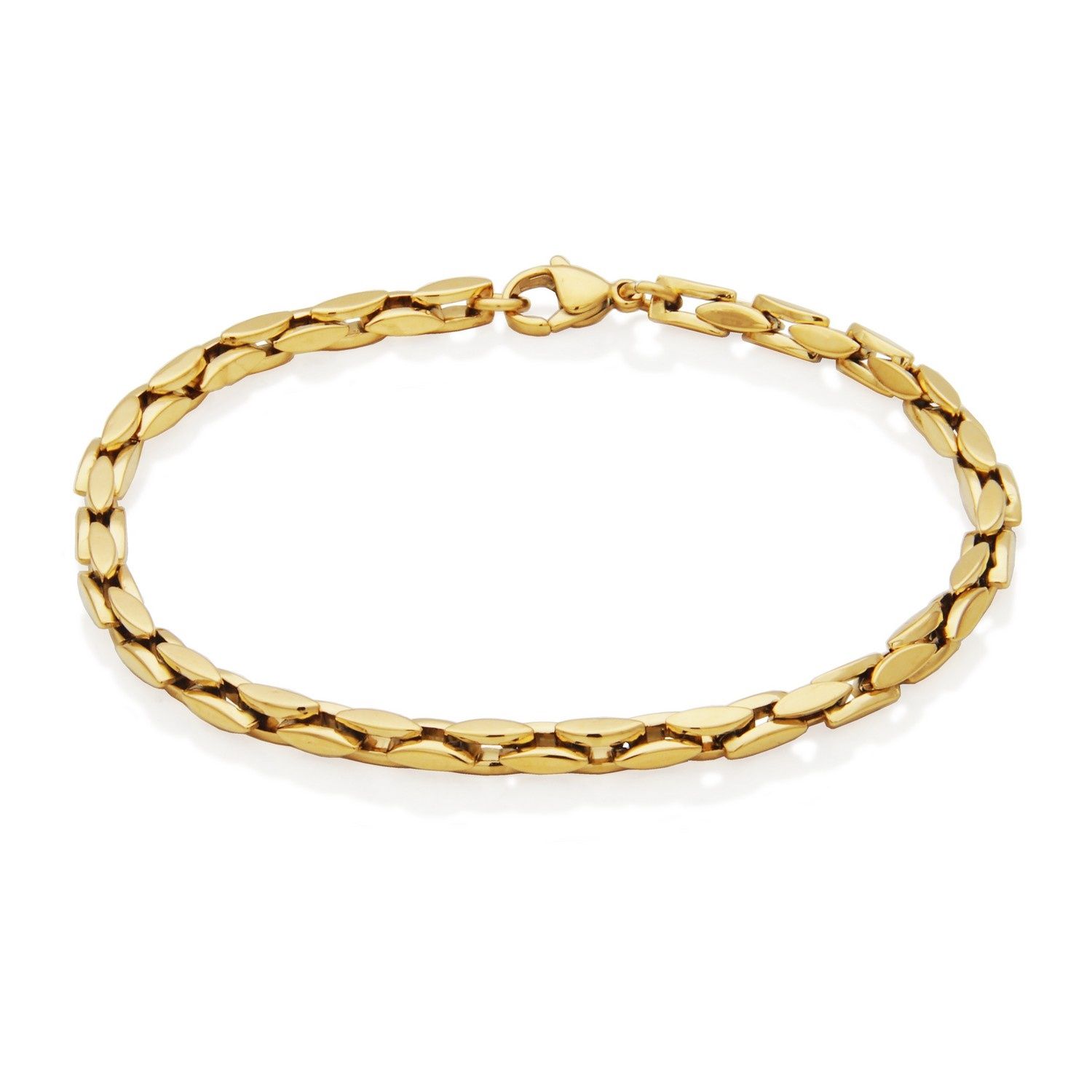 SteelX Stainless Gold Plated Fluted Bracelet  T1XJ930275