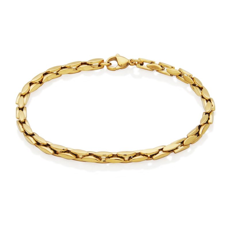 SteelX Stainless Gold Plated Fluted Bracelet  T1XJ930275